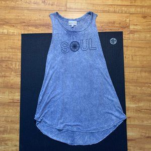 Women's Blue SoulCycle by Sundry Long Tank Top